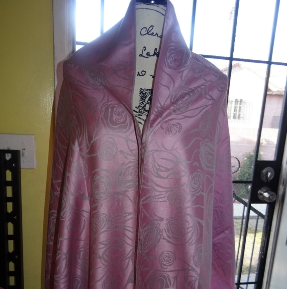 Set 3 pieces scarf women color green pink new - Picture 2 of 7